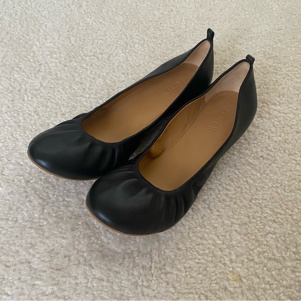 JCrew Black Leather Flats